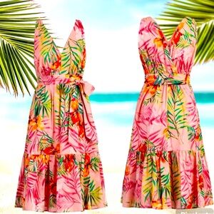 Summer-Spring floral Hawaiian 🌺 dress